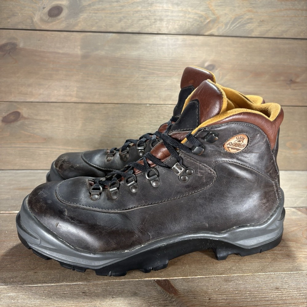 Asolo mens size 10.5 shoes brown leather waterproof mountaineering boots